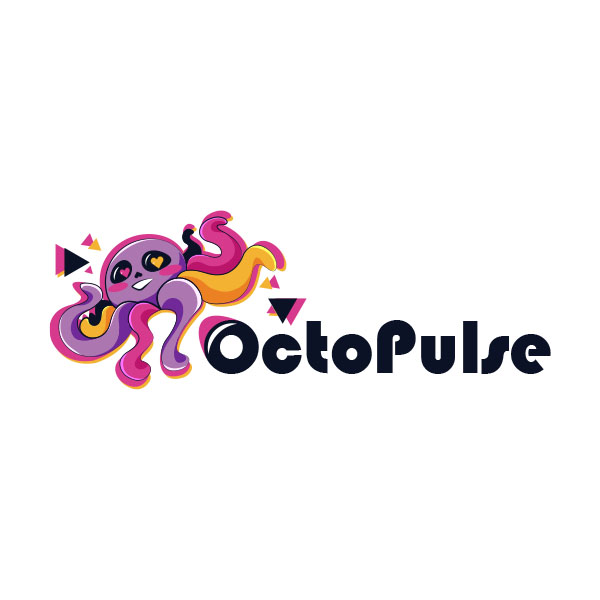 Logo Octopulse couleur sur fond blanc
