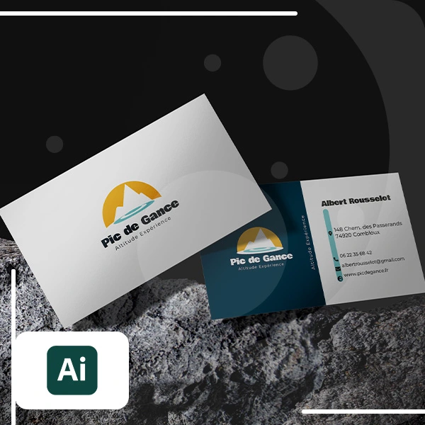 Mockup carte de visite pour Pic de Gance par Tifani Gentillet