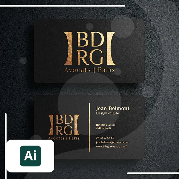 Mockup catre de visite pour BDRG avocat par Tifani Gentillet