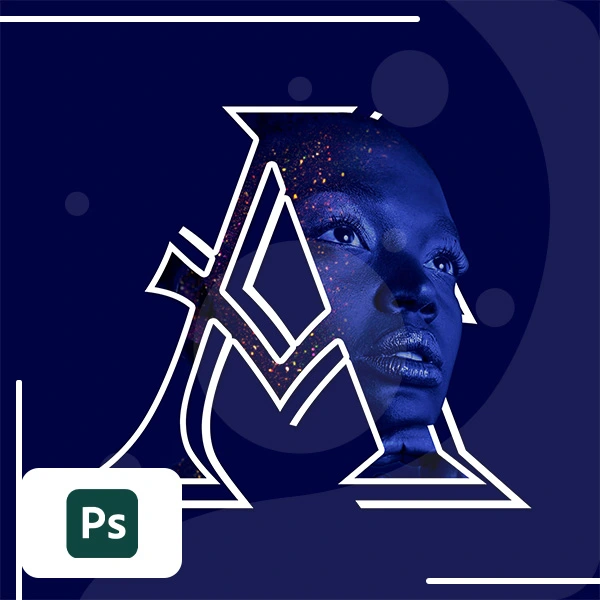 Photo montage, Incrustation d'un visage dans une lettre par Tifani Gentillet