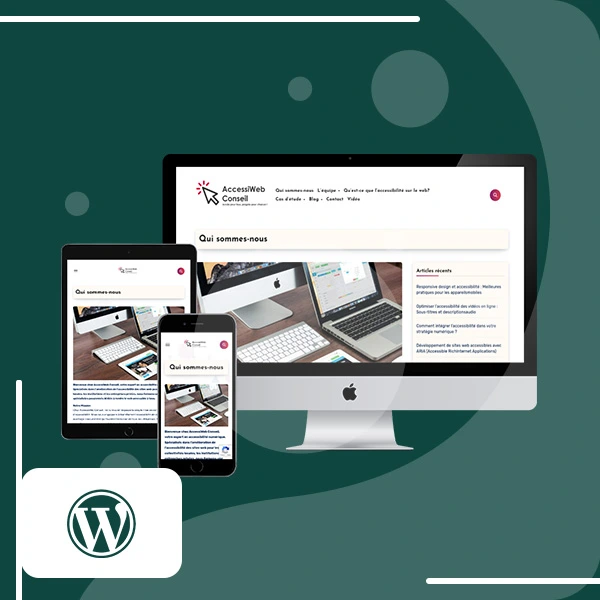 Mockup responsive, site Accessiweb par Tifani Gentillet