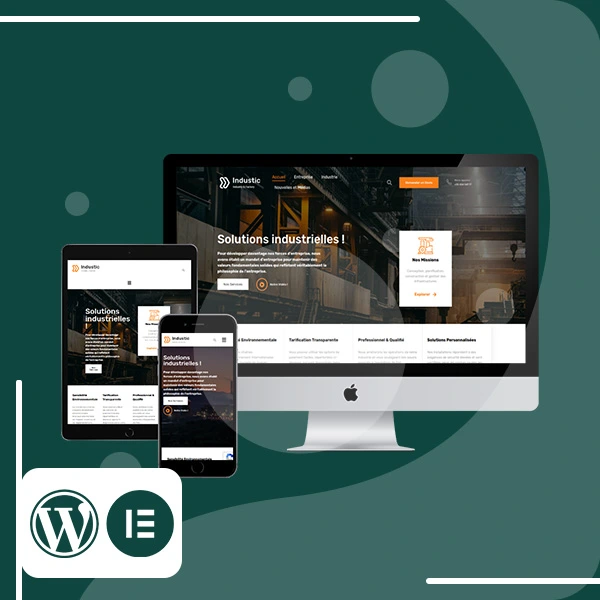 Mockup responsive, site Industic par Tifani Gentillet