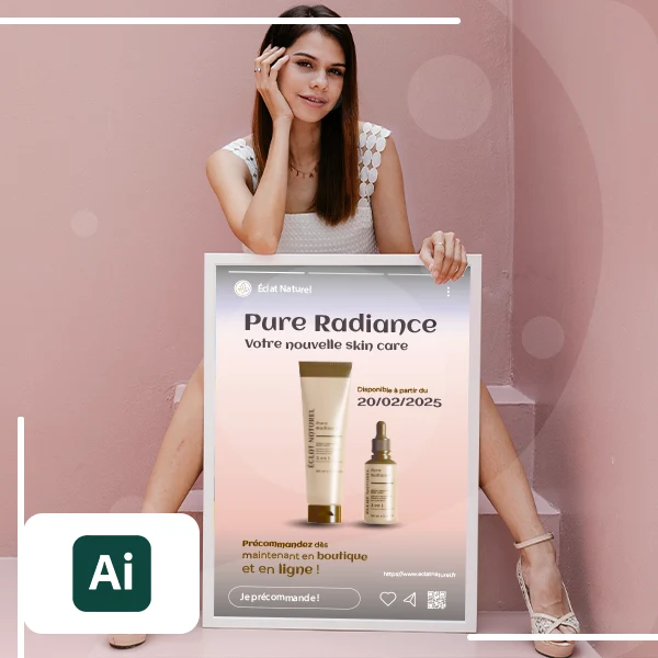 Mockup affiche Skincare